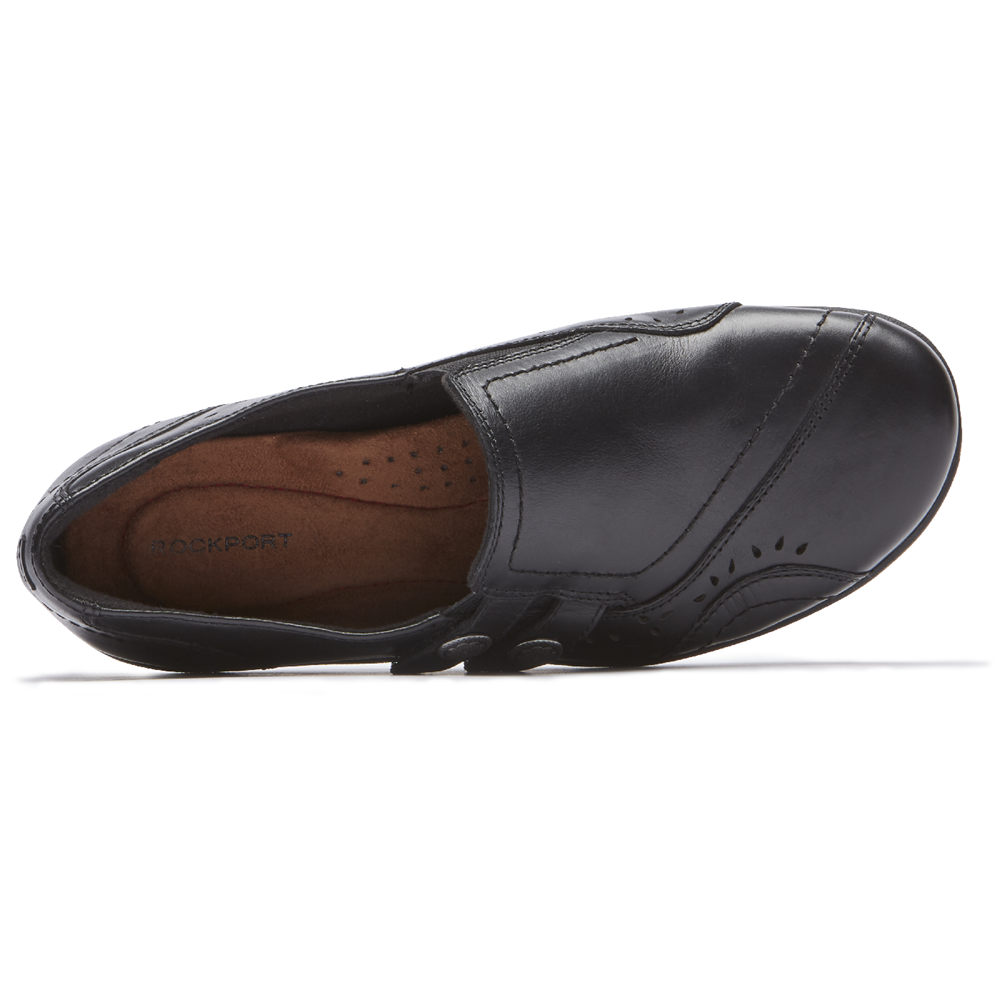 Rockport Womens Slip-On Black - Daisey - UK 921-BUEXTP